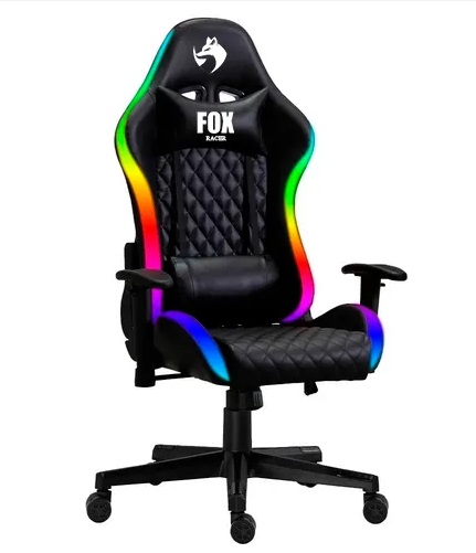 Cadeira Gamer Fox Racer Nordic RGB Preto Até 120kg