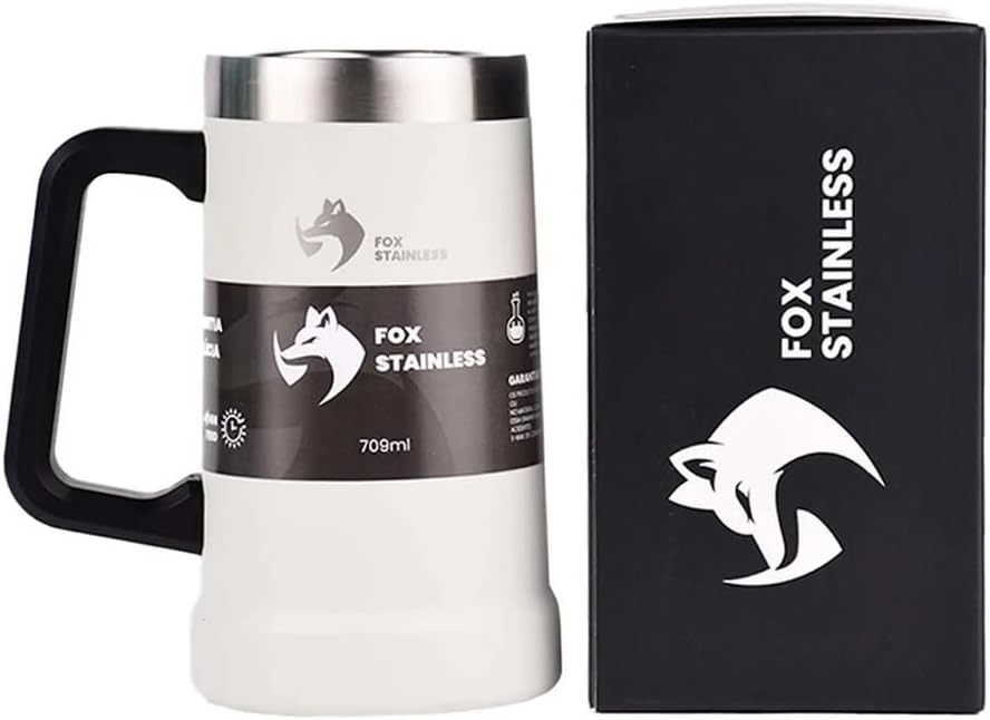 Caneca Térmica FOX STAINLESS 709ml Branca