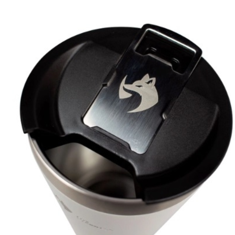 Copo Térmico FOX STAINLESS com Tampa 473ml Branca